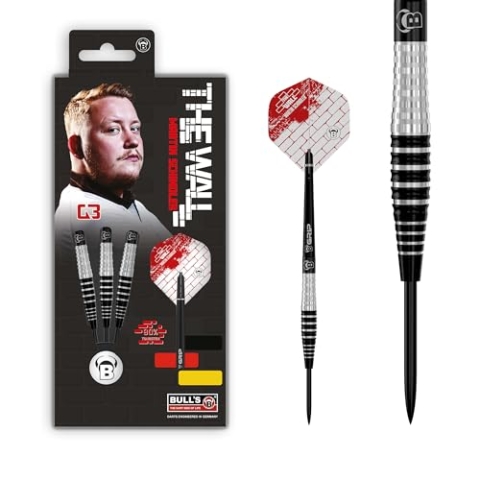 BULL'S Unisex – Erwachsene Martin Schindler Dart, Schwarz, 27g