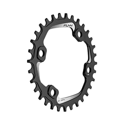 Funn Solo Narrow Wide Kettenblatt für 9 10 11 12 Gang Kette, Passend für asymmetrische 96mm BCD Schnittstelle Kurbelgarnitur, Einzelgeschwindigkeits-Kettenblatt (32 Zähne, Schwarz)