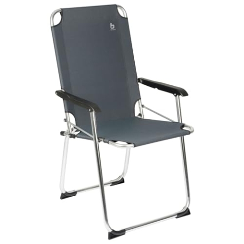 Bo-Camp Copa Rio Comfort XL Alu Klappstuhl Campingstuhl Angelstuhl Gartensessel Strandstuhl 4 Farben schwarz
