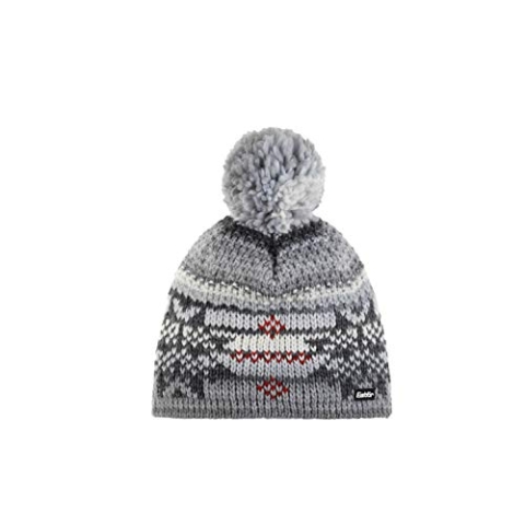 Eisbär IKE Pompon Beanie Mütze Strickmütze Wollmütze Wintermütze (One Size - grau)