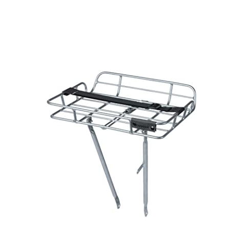 Basil Unisex Gepäckträger Portland Carrier Hohe Umrandung Frontgep cktr ger, Alu Natural, 29 x 11 42cm EU