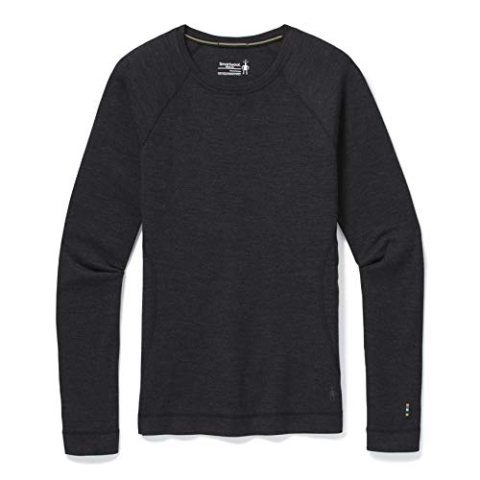 Smartwool Damen Women's Merino 250 Baselayer Crew Boxed Thermal Tops, Charcoal Heather, M