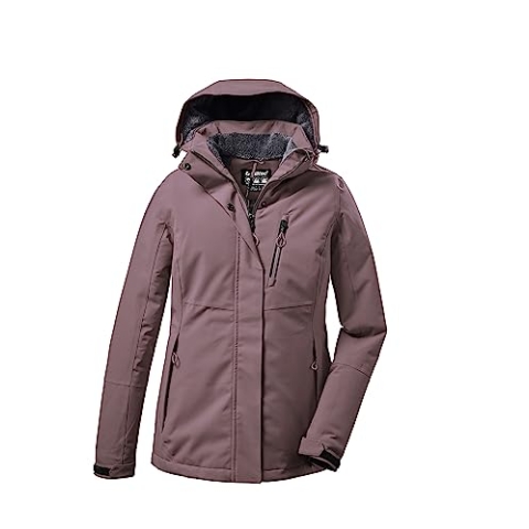 killtec Damen Funktionsjacke/Winterjacke mit abzippbarer Kapuze KOW 140 WMN JCKT, malve, 44, 37411-000