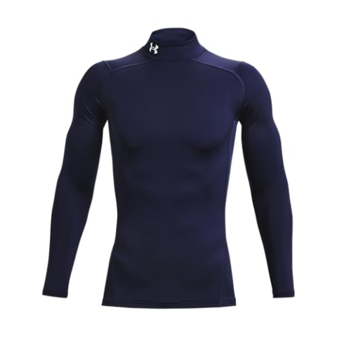 Under Armour UA CG Armour Comp Mock, camiseta térmica con tecnología antiolor, camiseta de hombre con cuello de polo ideal para esquiar y correr en invierno