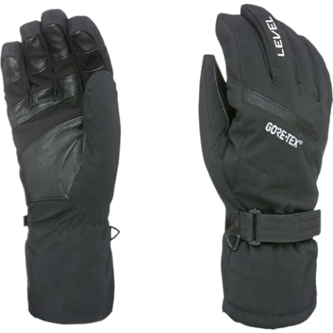 Level Evolution Gore-Tex - Snowboard Handschuhe, Thermohandschuhe Winter Herren mit Verstellbarem Riemen und Stulpe, Ski- und Winterhandschuhe Herren Wasserdicht, Atmungsaktiv für Snowboard - 1 Paar