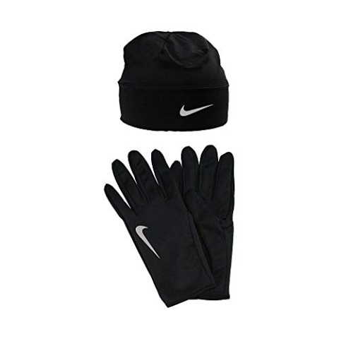 Nike Herren Dry Mütze und Handschuh Set Mütze&hanschuh, schwarz/Silber, S/M