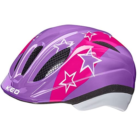 Meggy II Trend Kinder Fahrradhelm, Made in Germany, mit LED-Rücklicht, nur 220g, QUICKSAFE Verstellsystem und Insektenschutz