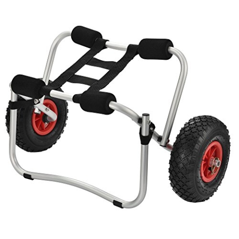 in.tec Kajakwagen 72x31x44cm Kanuwagen Surfwagen Aluminium Kajak Kanu Bootstrailer Zusammenklappbar