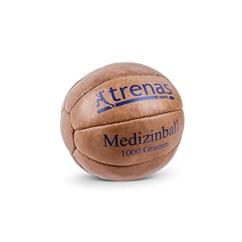 trenas Medizinball Leder - Original - 1 kg - Medicine Ball - Sport Medizinball