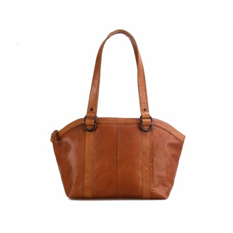 Spikes & Sparrow Leder handtasche Durango, Brandy