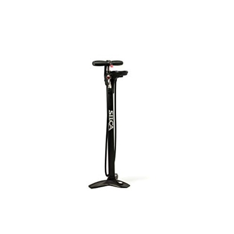 SILCA SuperPista Digitale Standpumpe mit hintergrundbeleuchteter Digitalanzeige | Extra Langer Schlauch | Preisgekröntes HIRO-Metallspannfutter für Presta- und Schrader-Ventile