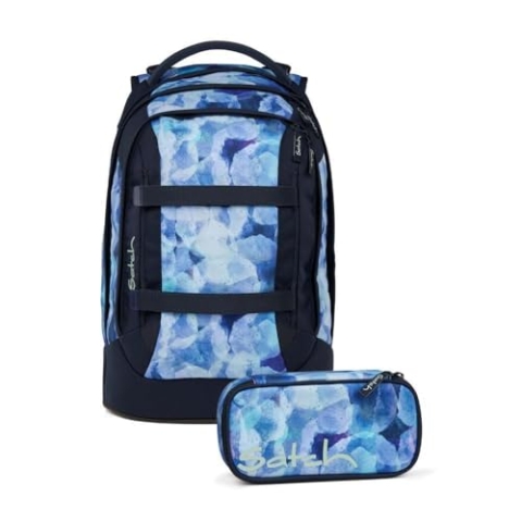 Satch pack Schulrucksack Set 2tlg. inkl. Schlamperbox (Blurry Sky)