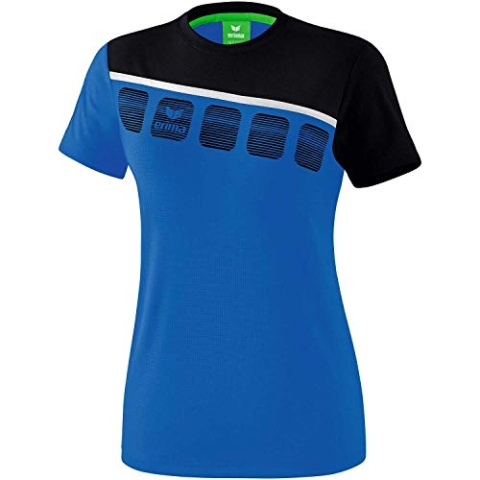 Erima 5-C T-Shirt Damen BlauSchwarzWeiss, 36 Damen