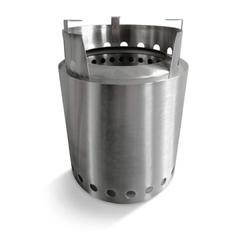 Origin Outdoors Unisex – Erwachsene Funnel Holzofen, Silber, One Size