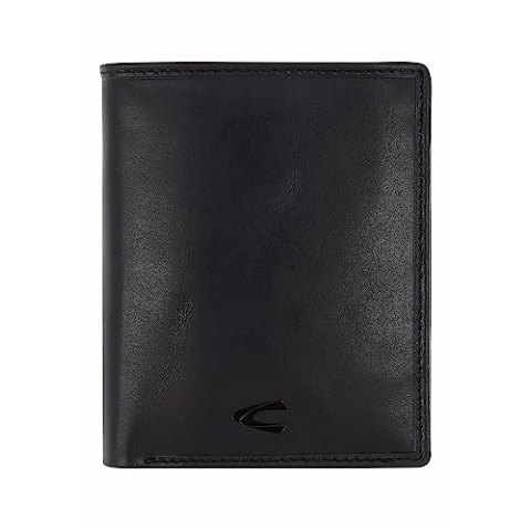 camel active Como Herren Geldbörse Hochformat RFID Leder Mittelgroß Schwarz