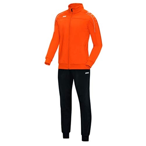 JAKO Herren Trainingsanzug Polyester Classico, neonorange, XL, M9150