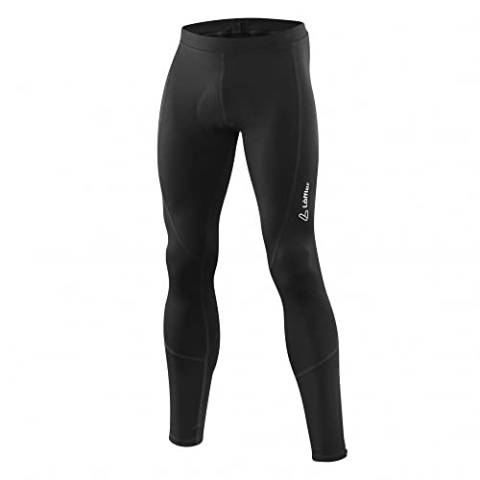 Löffler Basic Gel Lange Fahrradtights Herren schwarz