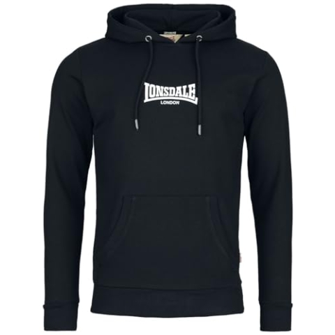 Lonsdale Herren Beetham Kapuzenpullover, Schwarz, 3XL EU
