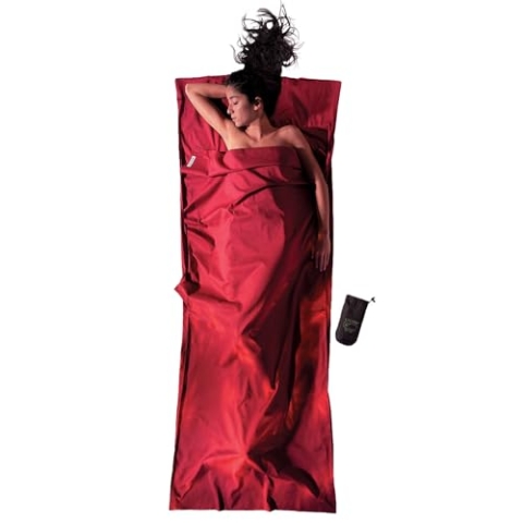 COCOON - Premium – Seide/Ägyptische Baumwolle Travelsheet – Mönchsrot