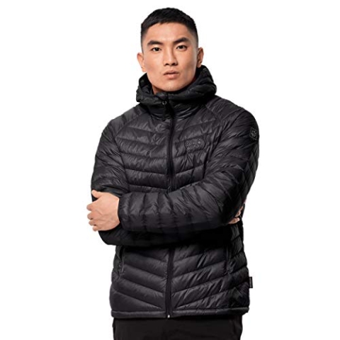 Jack Wolfskin Herren ATMOSPHERE JKT M winddichte Daunenjacke, Black, M