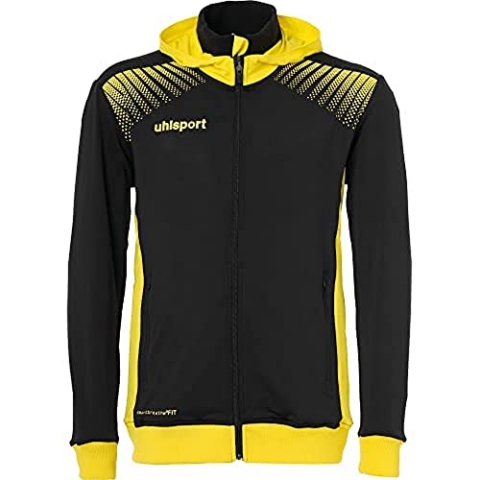 Uhlsport Herren Goal Tec Kapuzenjacke, schwarz/limonengelb, M