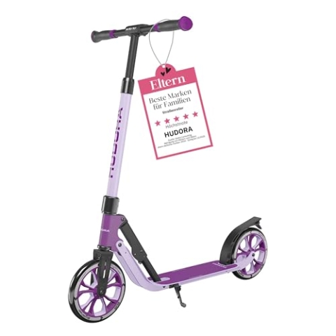 HUDORA BigWheel® 205 Advanced Scooter - Komfortabler Aluminium-Roller für bis zu 100kg - Höhenverstellbarer & zusammenklappbarer Tretroller - Kick-Scooter für Kinder/Jugendliche & Erwachsene