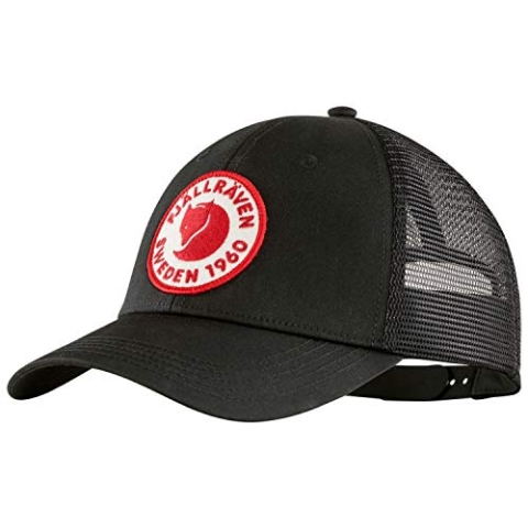 Fjallraven Fjällräven Unisex 1960 Logo Långtradarkeps Hat, Schwarz, S-M EU