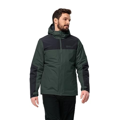 Jack Wolfskin Herren Jasper INS JKT M Jacket, Black Olive, XL