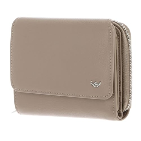 Golden Head Madrid RFID Protect Zipped Billfold Coin Wallet Taupe