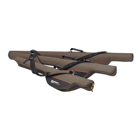 Savage Gear Twin RodTasche - Robuste Rutentransporttasche für Angler, gepolsterte Trennwand, Abnehmbarer Schultergurt, ideal für Süß- und Salzwasserruten, Fixed Spool- und Baitcaster-Ruten 150 cm