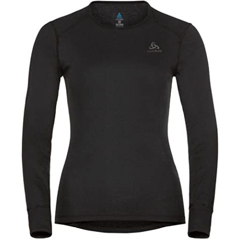 Odlo Damen Bl Top Crew Neck L/S Active Warm Eco Langarmshirt, 20731, S EU