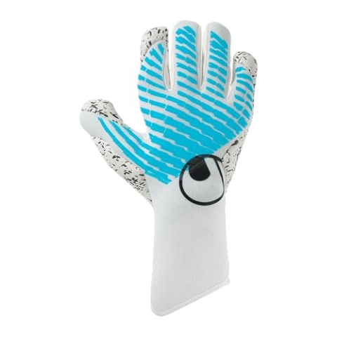 uhlsport Fußball Torwarthandschuhe Fangmaschine Cybertec - Supergrip+ HN, weiß/cyberblau/schwarz, 11