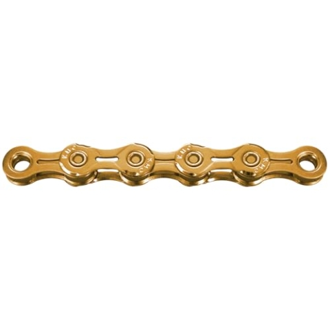 KMC Fahrrad Kette, KMC Fahrradkette, X11EL Gold, 1-2 zoll x 11-128 zoll, 118 Glieder, 11-fach, Nickel beschichtet, gold