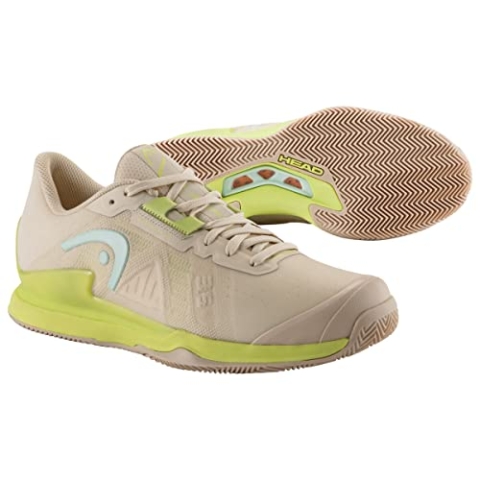 HEAD Women's Sprint Pro 3.5 Clay Women Tennisschuh, Macadamia/Lime, 36.5