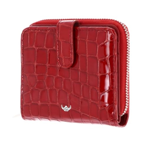 Golden Head Cayenne RFID Protect Petite Billfold Coin Wallet with Snap Closure Cherry
