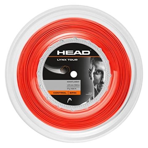 HEAD Unisex-Adult Lynx Tour Rolle Tennissaite, Orange, 1.25 mm / 17 g
