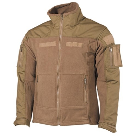 MFH Militärische Tarnungs-Feldjacke, 100% Polyester, Rip Stop Besatz, verstellbare Ärmel und Bund, YKK Reißverschlüsse (DE/NL/SE/PL, Alphanumerisch, XL, Regular, Regular, coyote tan)