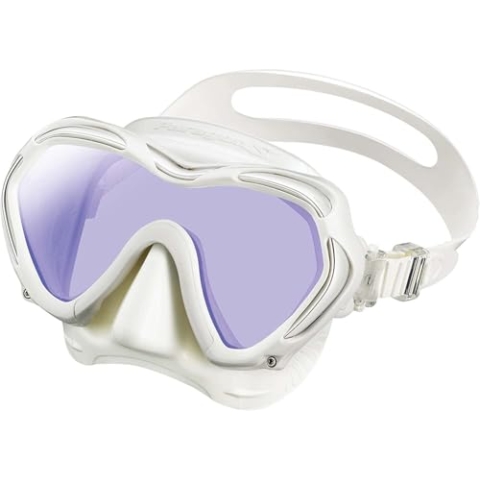 TUSA Paragon S Tauch-Maske Einglas UV Filter Profi (M1007S) (White/White)