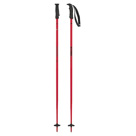ATOMIC AMT Skistöcke - Rot - Länge 125 cm - Hochwertiger 3* Aluminium Skistock - Ergonomischem Griff am Stock - Verstellbare Handschlaufe - Stöcke mit 60mm-Pistenteller