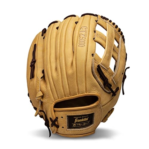 Franklin Sports Baseball Fielding Glove - Men's Adult and Youth Baseball Glove - CTZ5000 Camel Cowhide Glove - 12.5" H-Web for All Positions