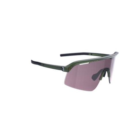 BBB Cycling Fahrradbrille Hochkontrast Sportbrille Professionelle Fahrradsonnenbrille Herren und Damen 100% UV-Schutz Gravelbike Rennrad & MTB Valor FLUX Matt Transparent Grün BSG-81