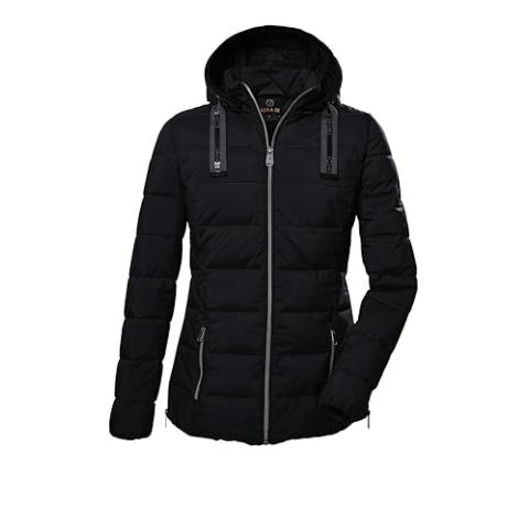 G.I.G.A. DX Damen Steppjacke mit abknöpfbarer Kapuze GW 4 WMN QLTD JCKT, schwarz, 44, 41341-000