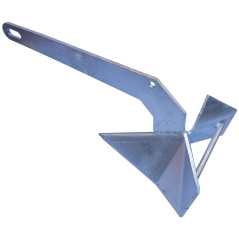 Delta Anker 10KG aus galvanisiertem Stahl – Korrosionsbeständig für Salzwasser | Zuverlässiger Halt auf Allen Böden | Bootsanker, ideal für Yachten und Schlauchboote