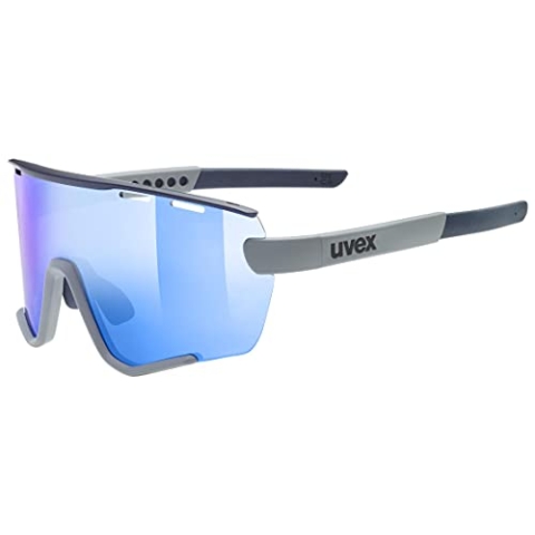 uvex sportstyle 236 Set - Sportbrille für Damen und Herren - inkl. Wechselscheiben - beschlagfrei - rhino deep space matt/blue - one size