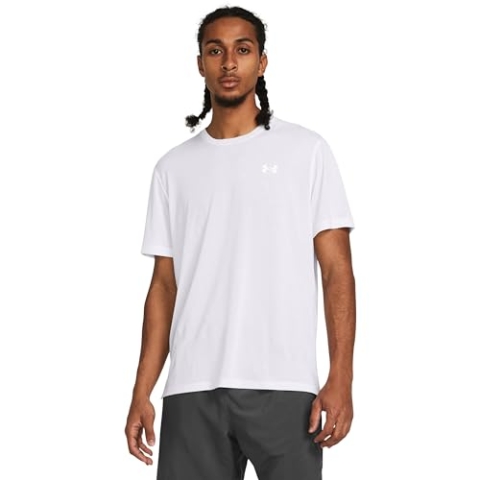 Under Armour Herren Launch Splatter Tee, leichtes atmungsaktives Laufshirt, schnelltrocknendes Sportshirt mit reflektierenden Details