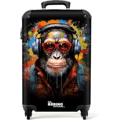 NoBoringSuitcases.com Handgepäck Koffer, Reisekoffer, Reisetasche mit Rollen, Koffer Groß, Hartschalenkoffer, Trolley Handgepäck, Koffer Mittelgroß, Suitcase, TSA Schloss, Koffer Klein, Graffiti-Druck