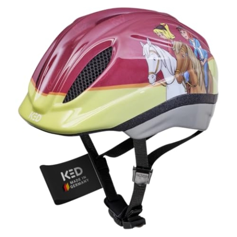 Meggy II Originals Kinder Fahrradhelm, Made in Germany, mit LED-Rücklicht, nur 220g, QUICKSAFE Verstellsystem und Insektenschutz