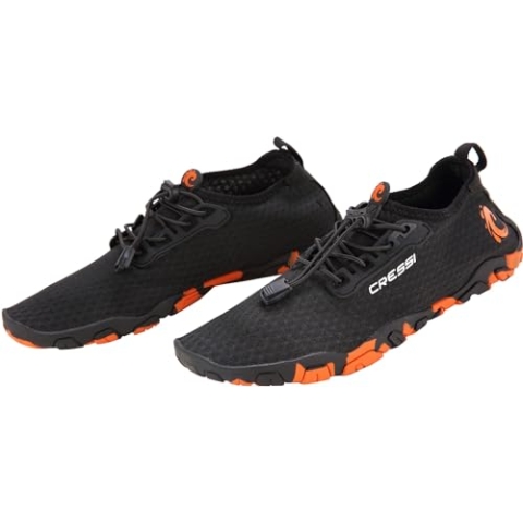 Cressi Molokai Shoes - Mehrzweck Unisex Sportschuhe für Erwachsene, Schwarz/Orange, 44