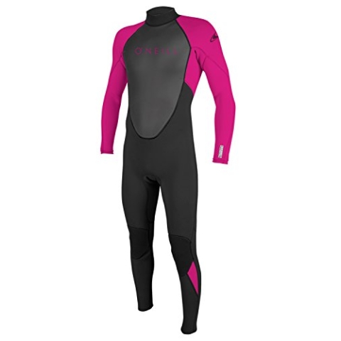 O'Neill Mädchen Jeugd Reactor II 3/2 mm Back Zip Full Wetsuit, Berry, 16 EU