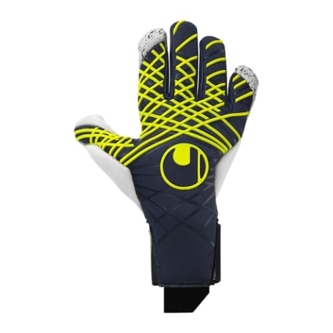 uhlsport Fußball Torwarthandschuhe Prediction Flex HN, 8.5, Marine/weiß/Fluo gelb
